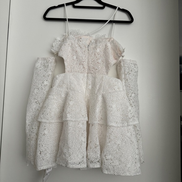 White Lace Mini Dress - Picture 6 of 9